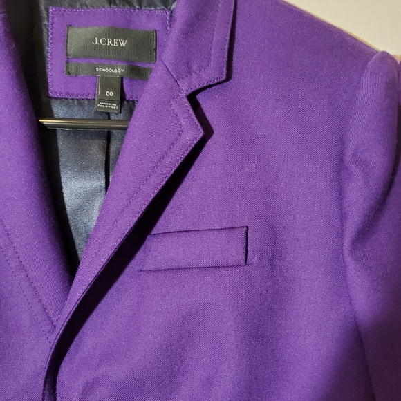 J. Crew Purple Schoolboy Blazer/Jacket in Size00 - Picture 8 of 9